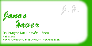 janos haver business card